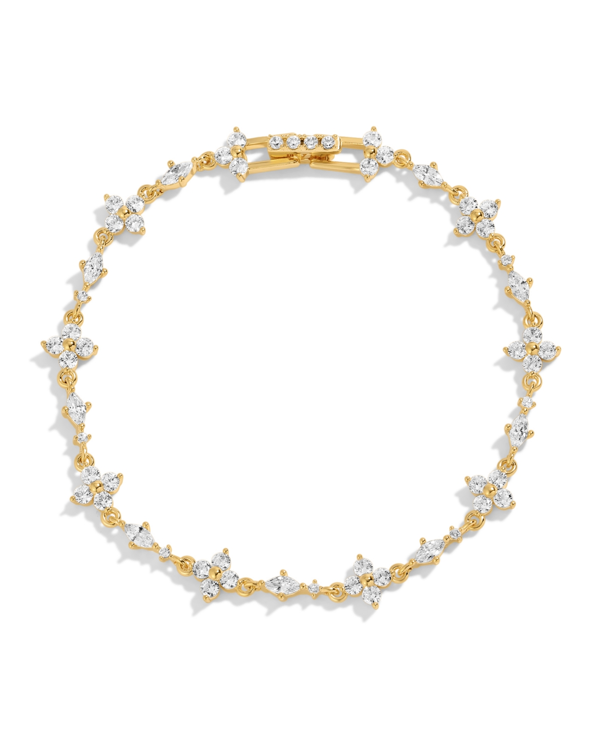 Girls Crew Crystal Endless Midnight Sparkle Bracelet In Gold