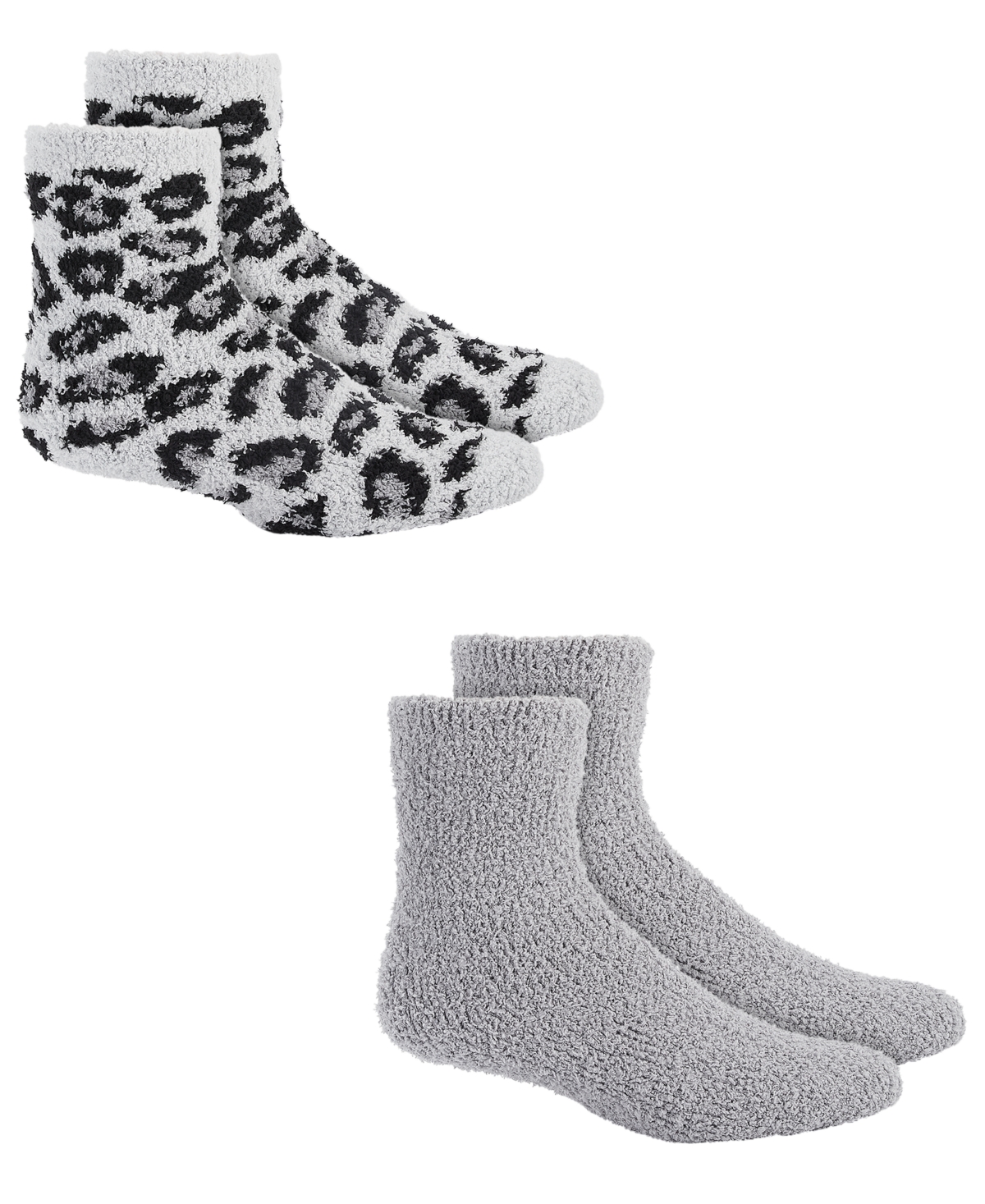 CHARTER CLUB WOMEN'S 2-PK. FUZZY BUTTER SOCKS, CREATED FOR MACY'S 