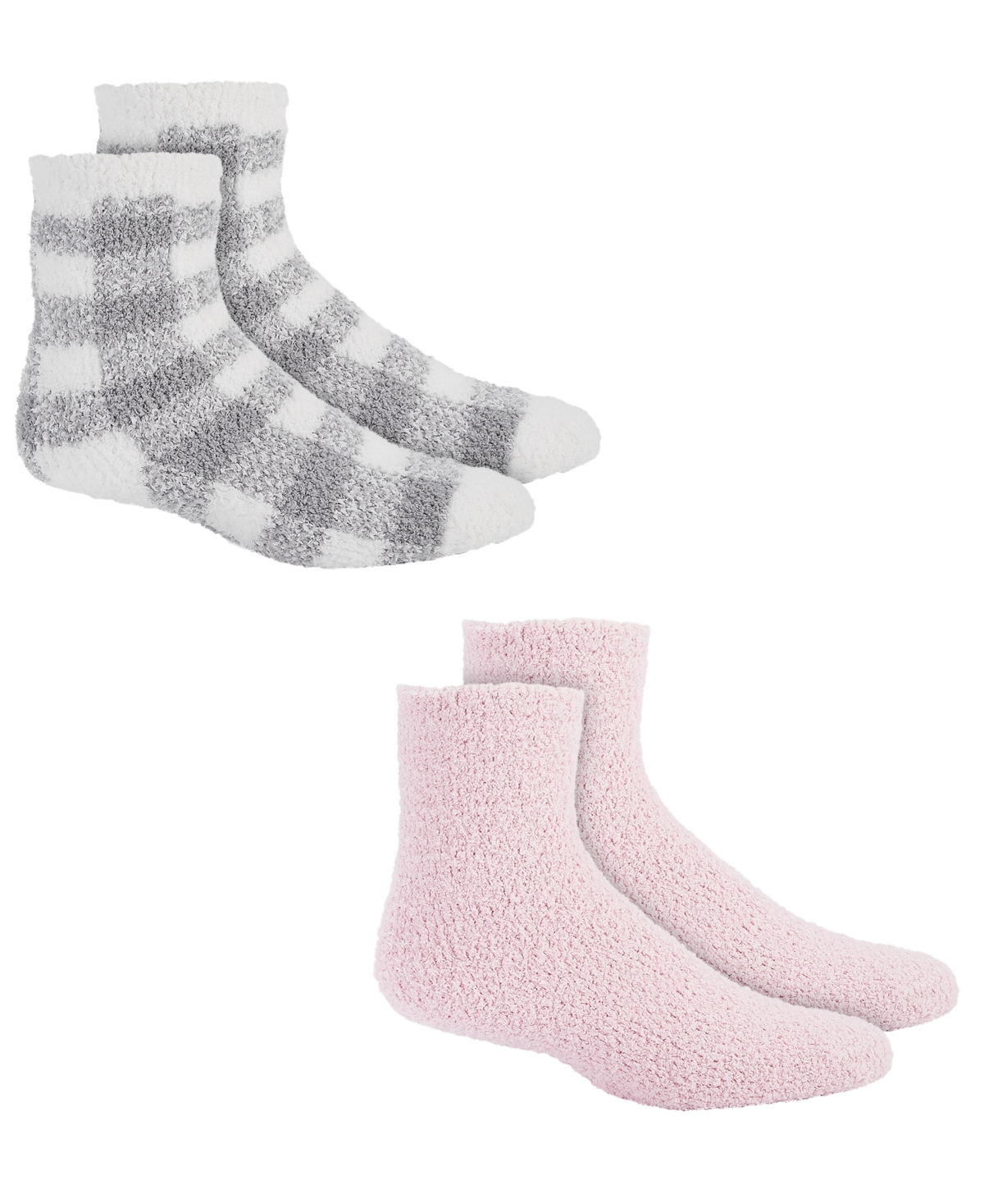CHARTER CLUB WOMEN'S 2-PK. FUZZY BUTTER SOCKS, CREATED FOR MACY'S 