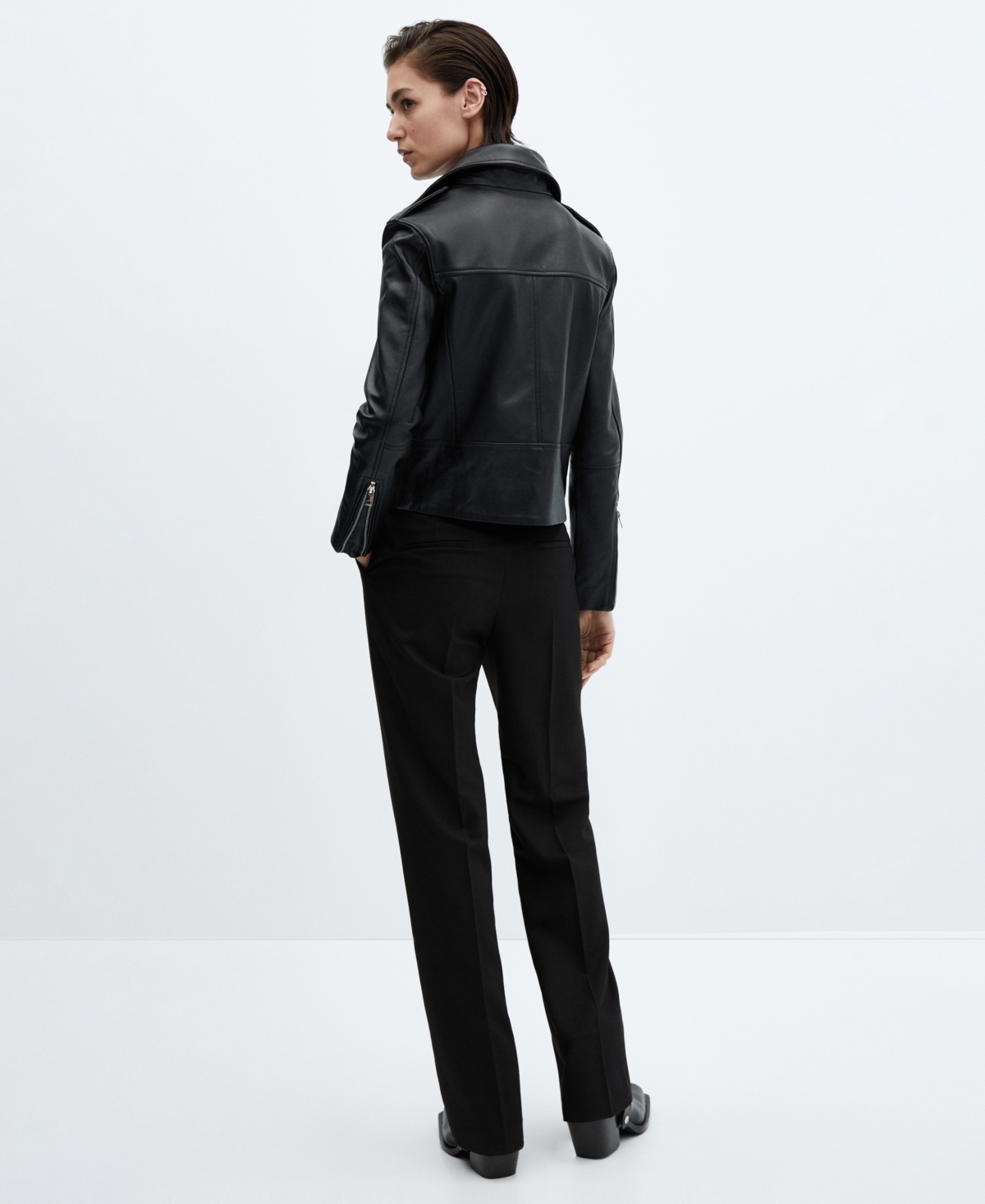 Mango Women's Leather Biker Jacket