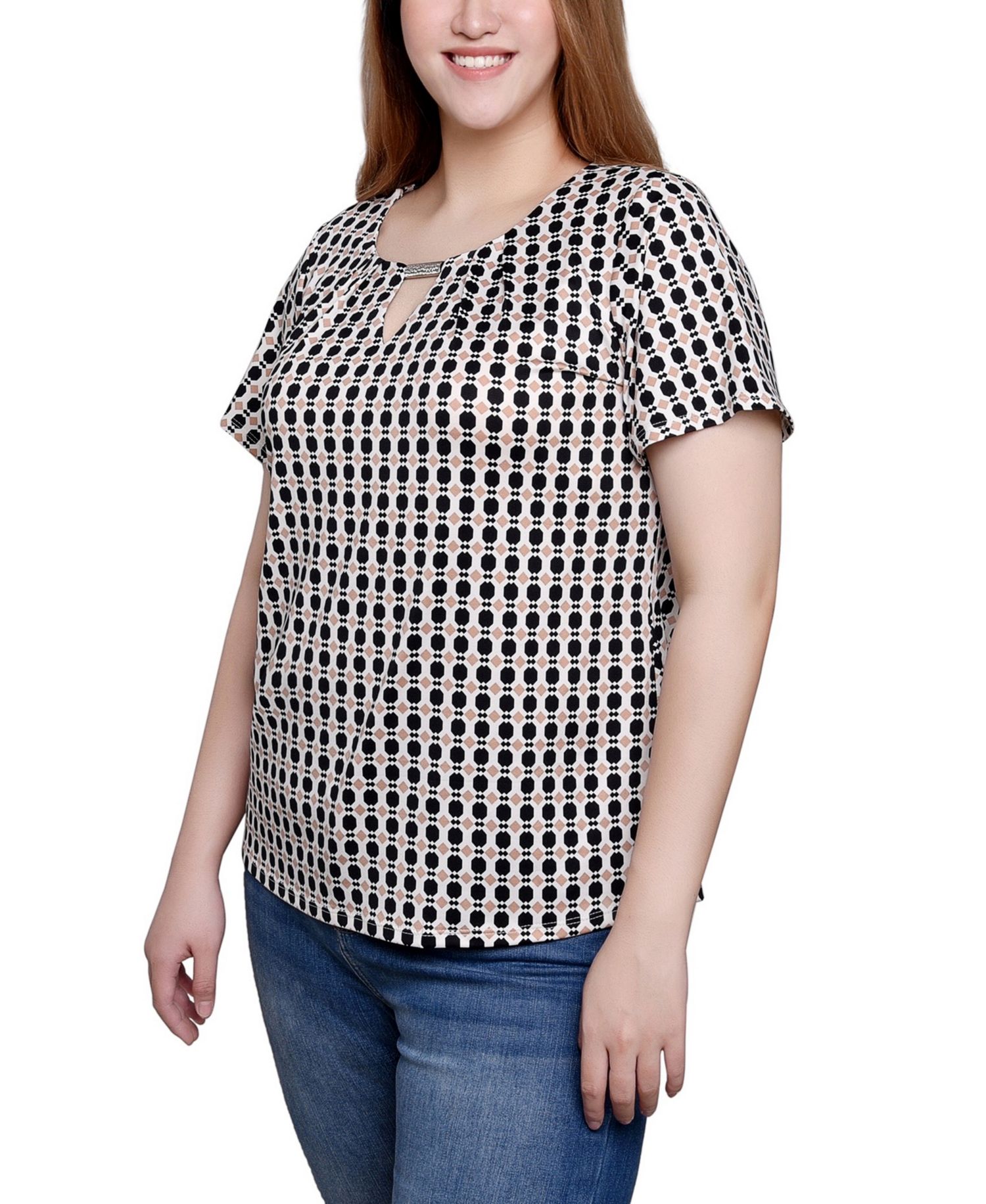 Short Sleeve Top with Hardware