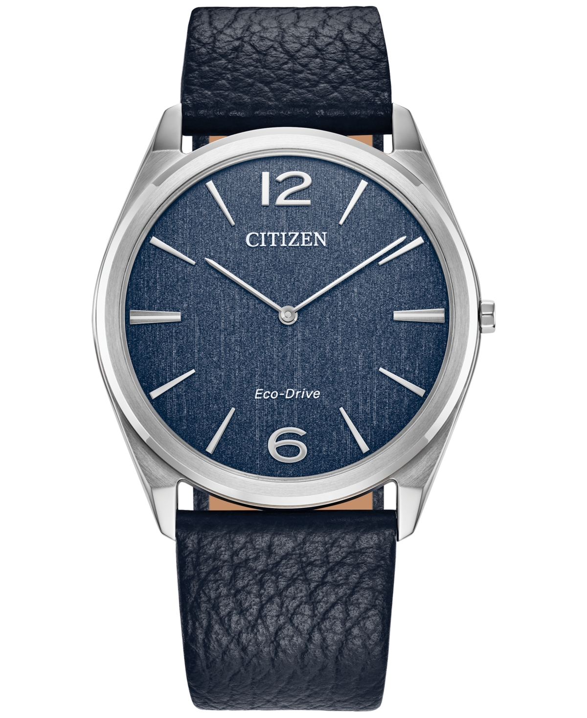Citizen Eco-drive Unisex Blue Leather Strap Watch 38mm In No Color