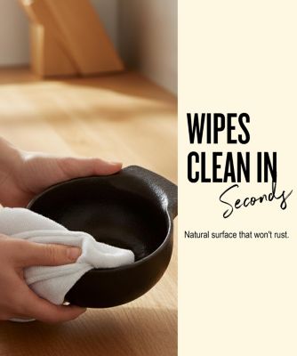 Enameled Cast Iron, PFAS-Free, 2-Cup Capacity, Textured Interior – Mortar and Pestle Grinder