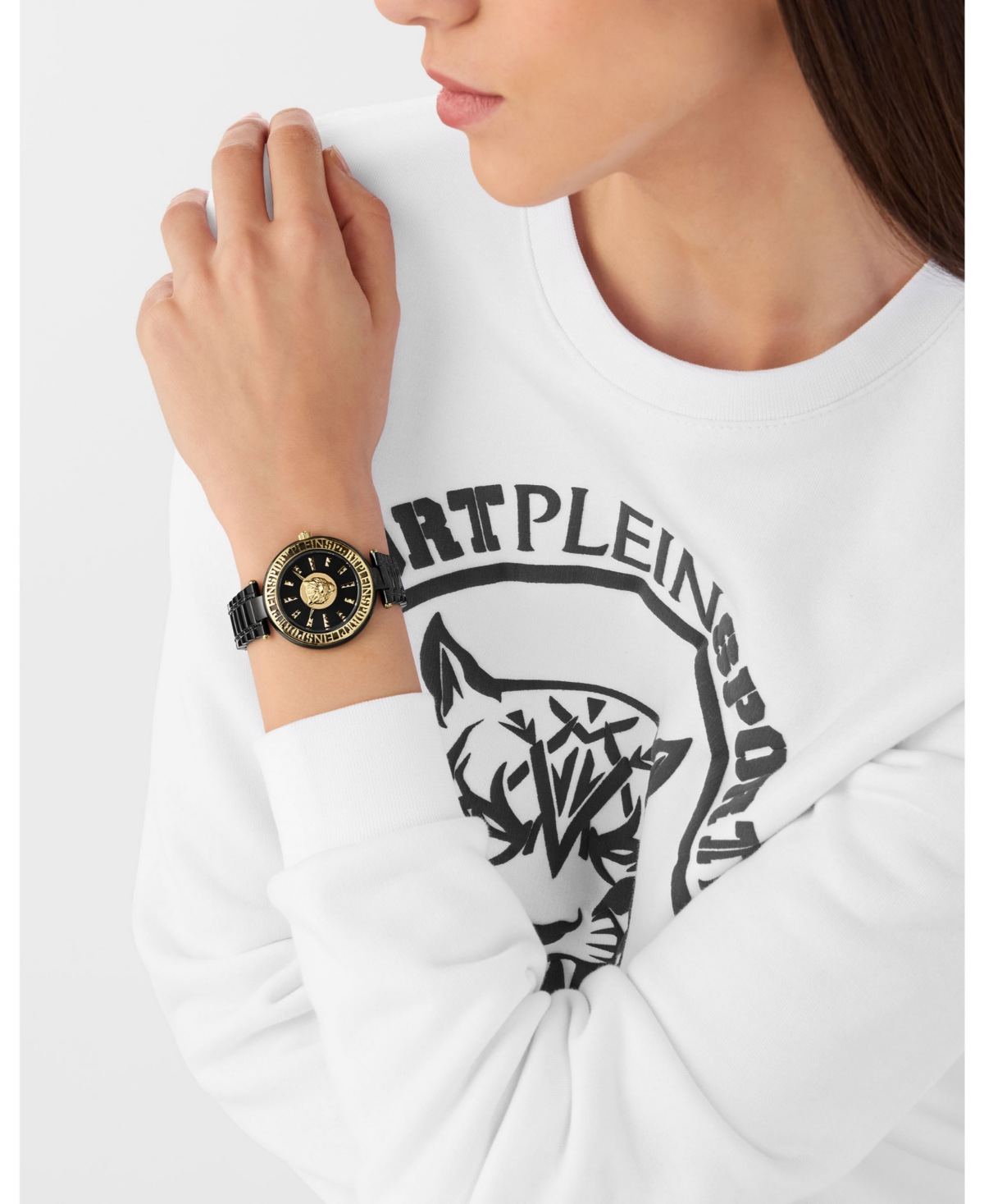 Plein Sport Opium Watch With Black Sunray Dial In Black