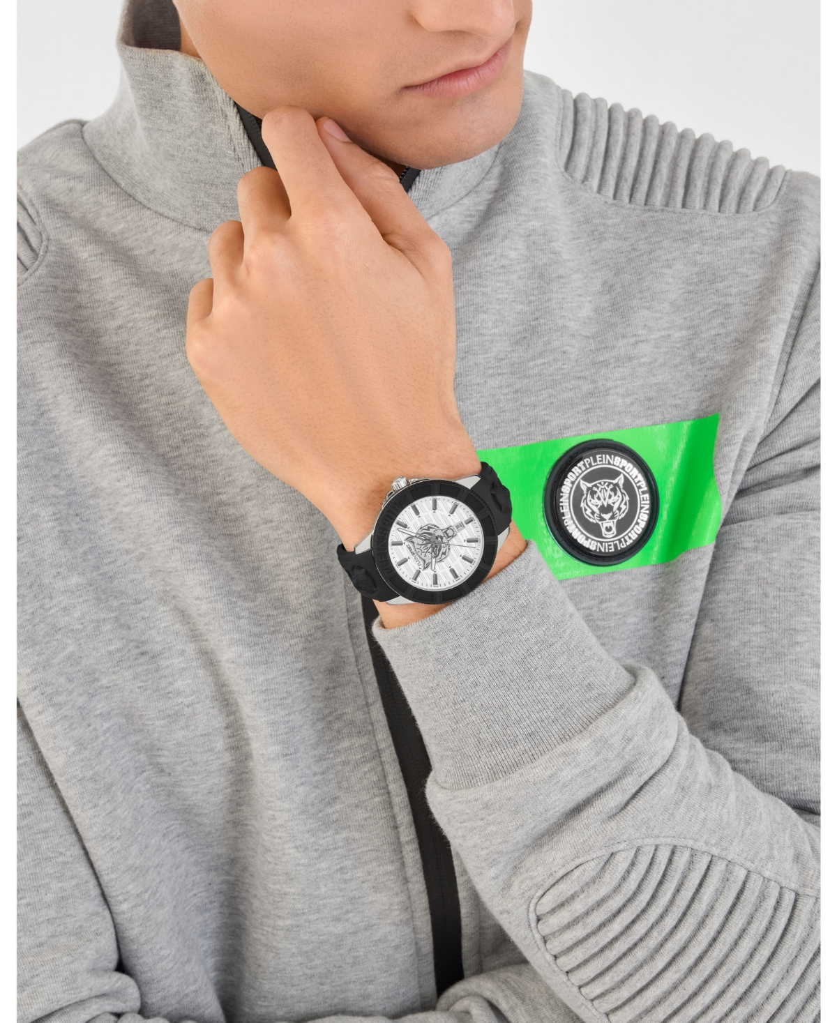 Plein Sport Men's City Rush 3 Hand Date QuartzSilicone Strap 45mm - Black