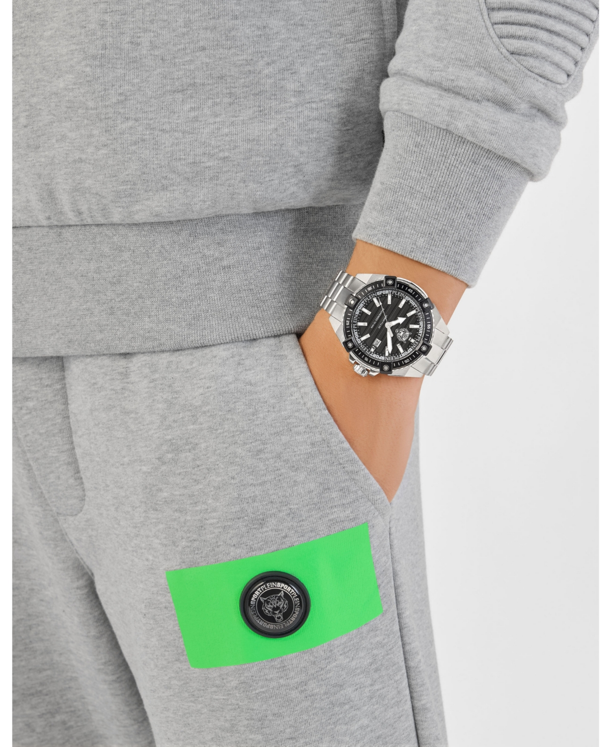 Plein Sport Men's Urban Pulse 3 Hand Date Quartzsteel Bracelet 47mm - Stainless