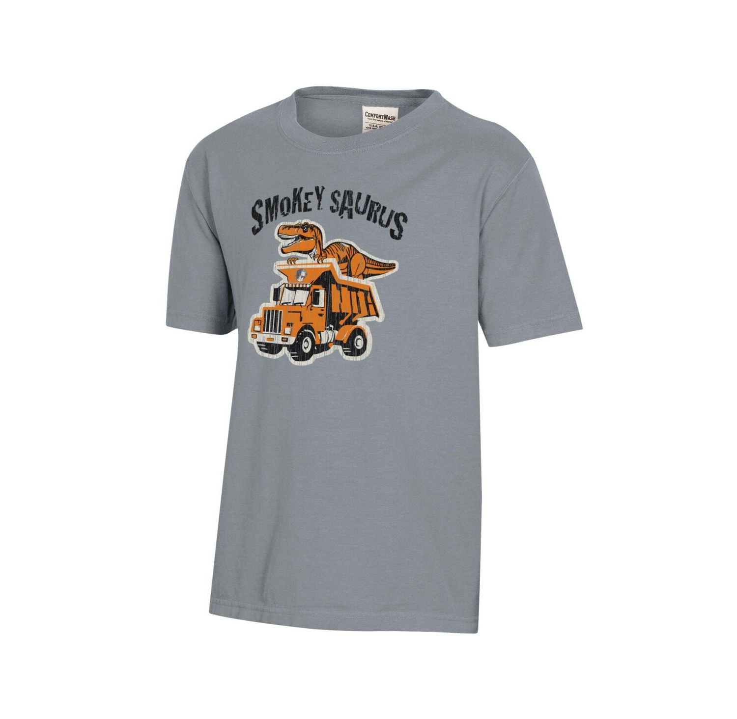 Big Boys and Girls Gray Tennessee Volunteers Dino Truck T-Shirt