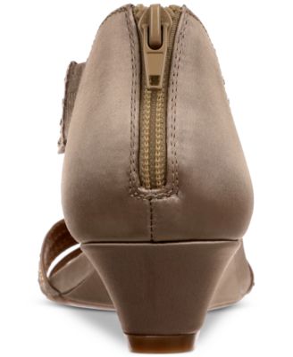 Women's Ginifur Embellished Strappy Evening Wedge Sandals, Created for Macy's