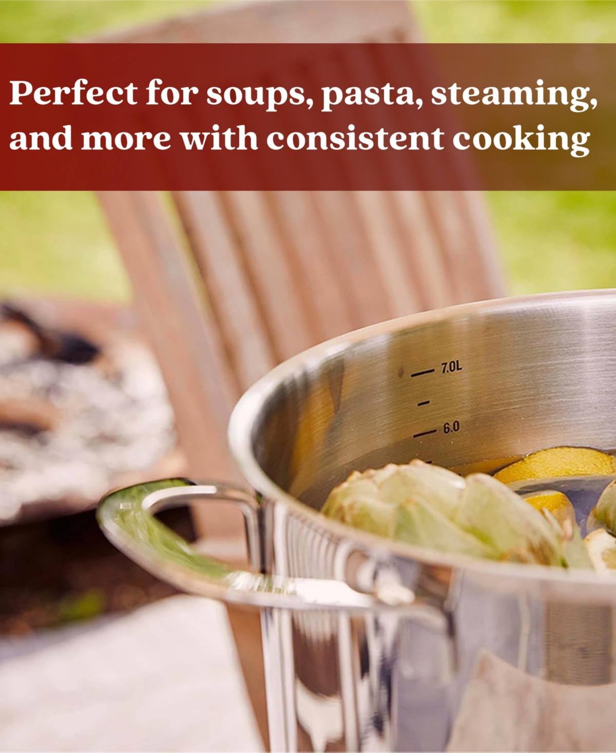 Alva Maestro Stainless Steel Casserole Dish Pot 3.9 Qt with Lid - Non Toxic Cookware, Induction Compatible, Versatile Kitchen Pot, Soup Pot, Stock Pot