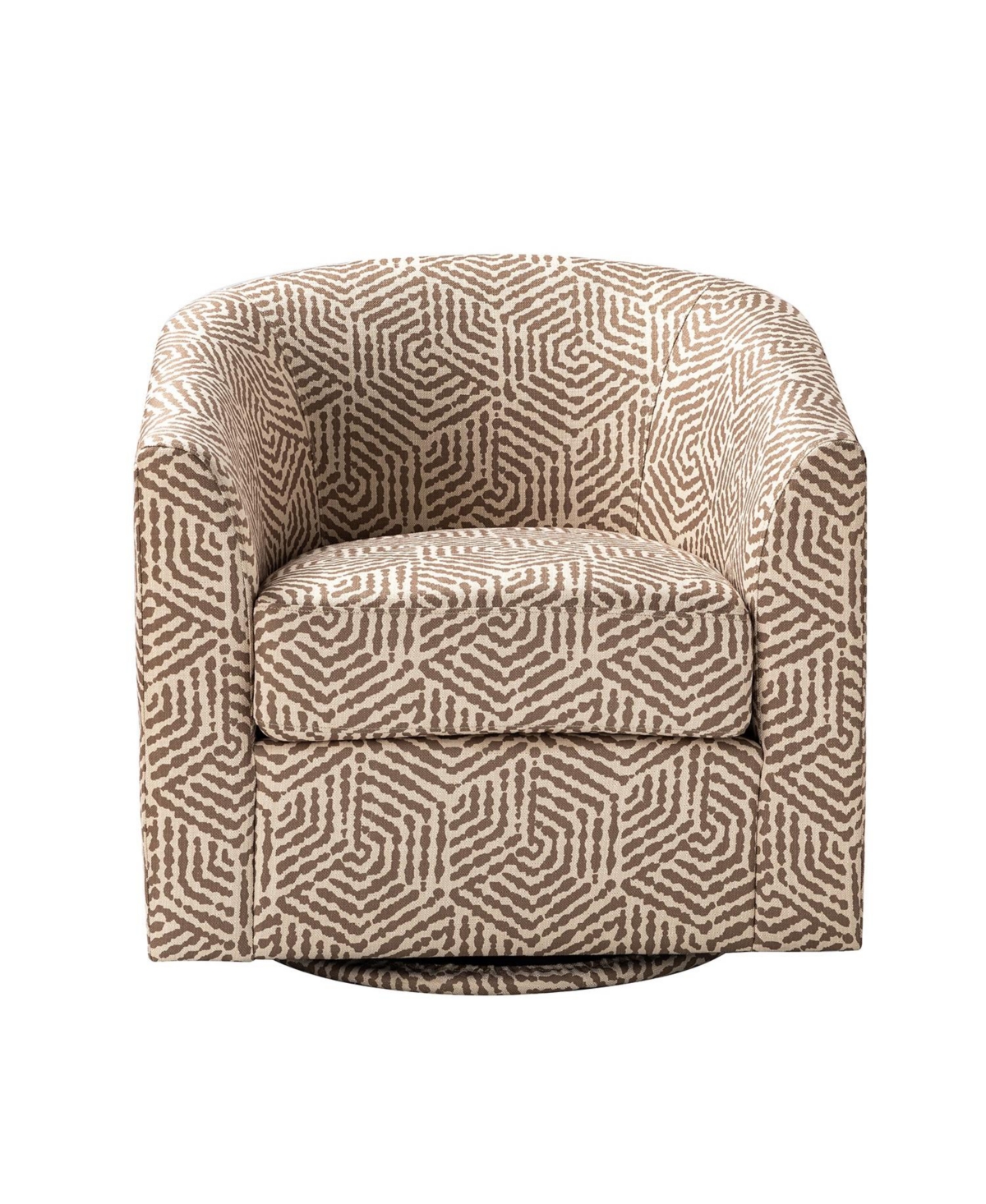 Hulala Home Contemporary Sanches Wooden Upholstery Barrel Chair Built-in Pocket Spring