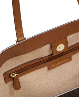Taryn Large Signature Logo and Leather Tote