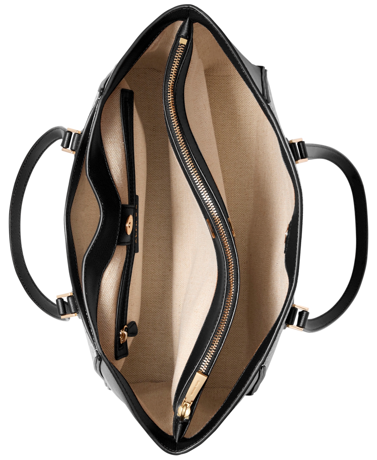 Michael Kors Michael  Taryn Large Leather Tote In Black