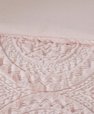Arya Medallion Embroidered Faux Fur 2-Pc. Comforter Set, Twin/Twin XL