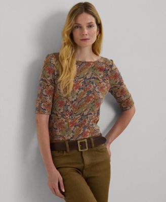 Lauren Ralph Lauren - Women's Floral Boat-Neck Tee