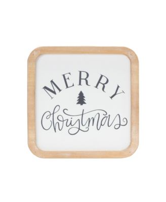Christmas Holiday Sentiment Plaque Set of 12 Festive Seasonal Plaques