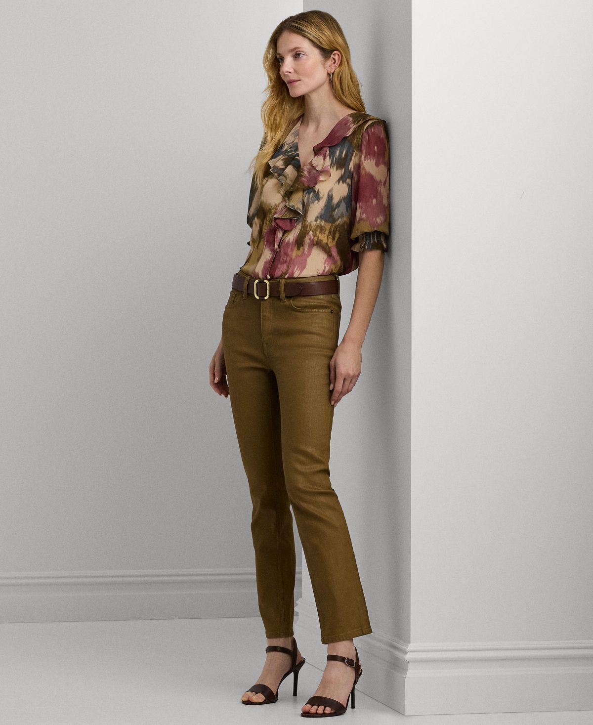 Lauren Ralph Lauren Women's Ruffled Floral Top