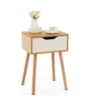 Modern Nightstand with Storage Drawer for Bedroom Living Room