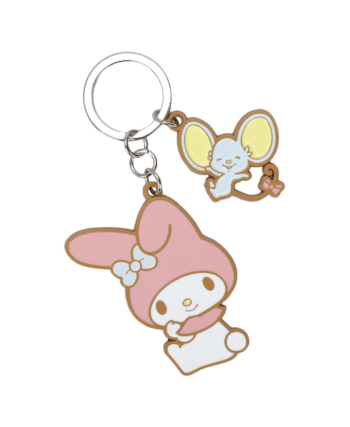 Flat & My Melody Character Charms Keychain - Multicolored