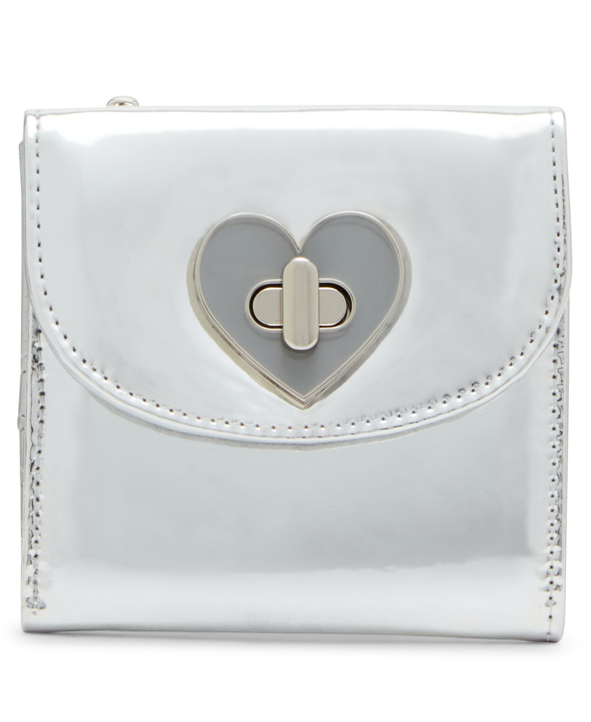 Daisy Turn Lock Wallet - Silver