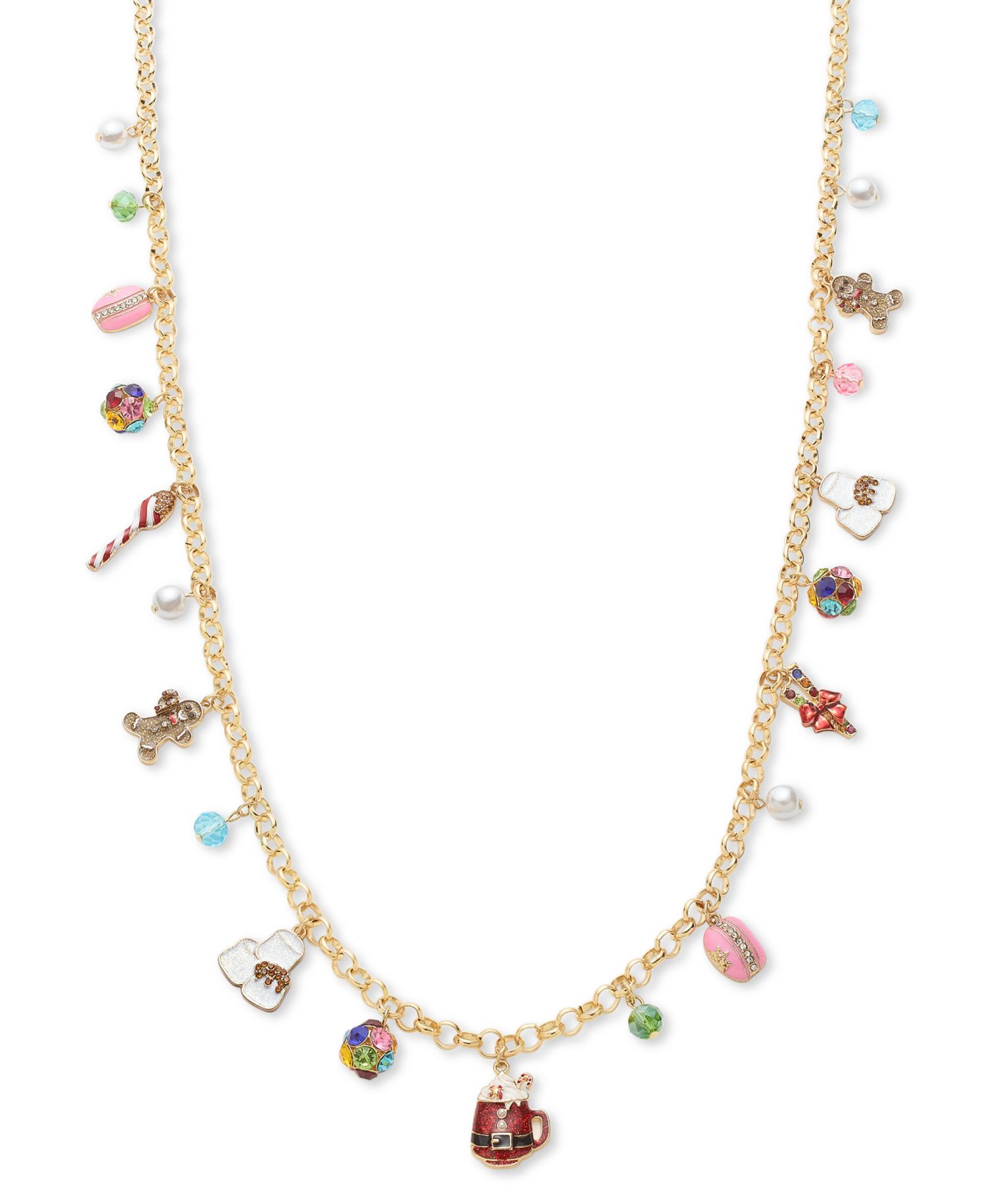 Gold-Tone Candy Charms Necklace, 30" + 3" extender