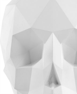 White Origami Skull Decoration, 6 Inches