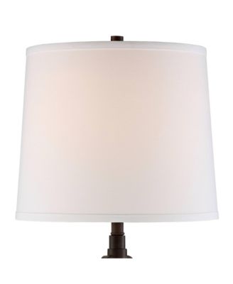 Javier Industrial Table Lamp 24 1/2" High Bronze with USB Charging Port White Drum Shade for Bedroom Living Room Bedside Home Desk