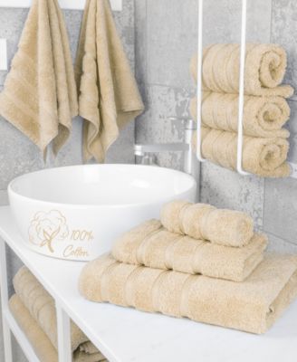 Edison Premium 100% Turkish Cotton 3-Piece Bath Towel Set