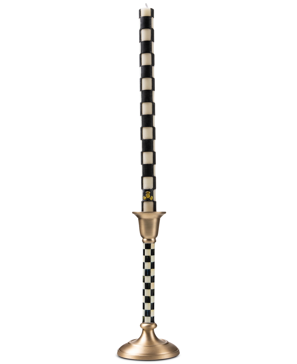 Mackenzie-childs Courtly Check Small Candlestick In No Color