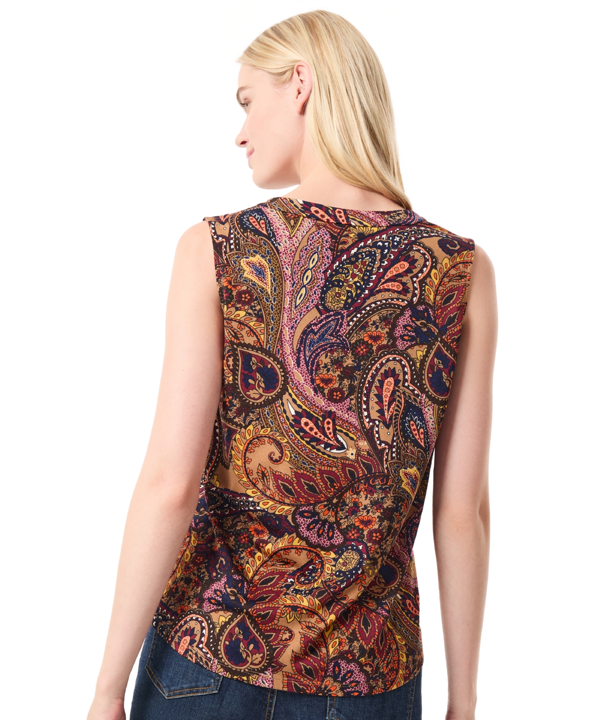 Jones New York Petite Plaid-Print Sleeveless Top