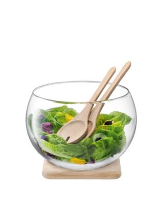 Serve Salad Set Oak Base