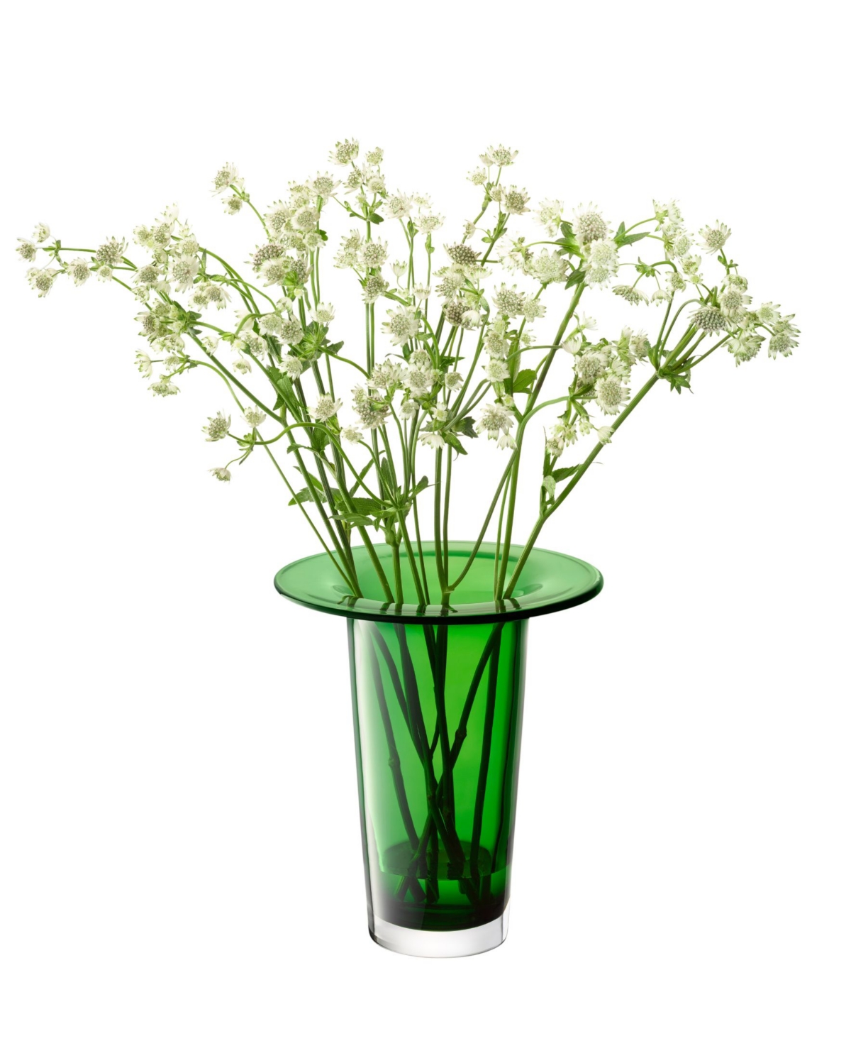 Shop Lsa International Victoria Vase/lantern H10.25in In Fern Green Glass
