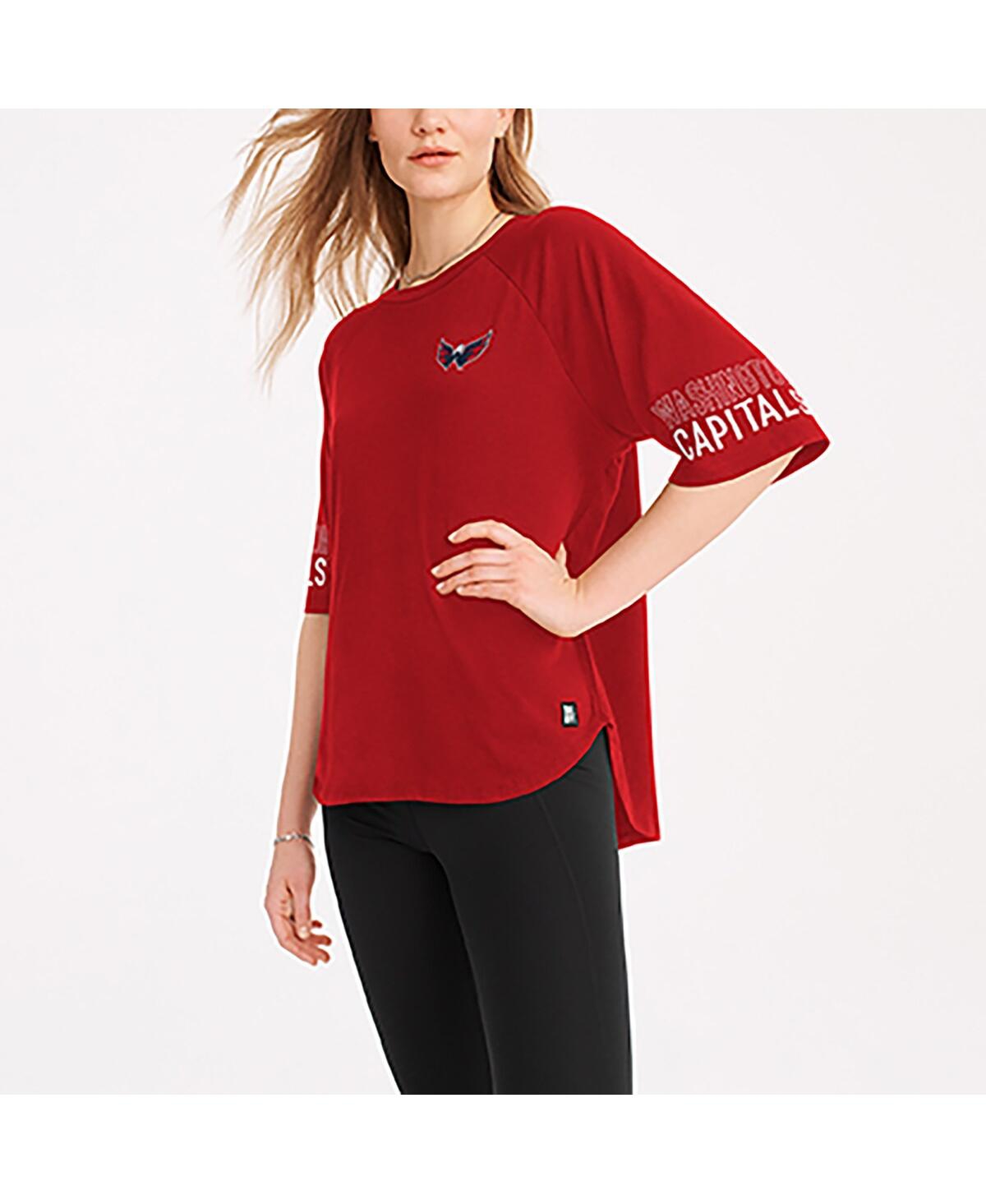 Dkny Sport Women'sWashington Capitals Diana Tri-Blend Oversized T-Shirt - Red