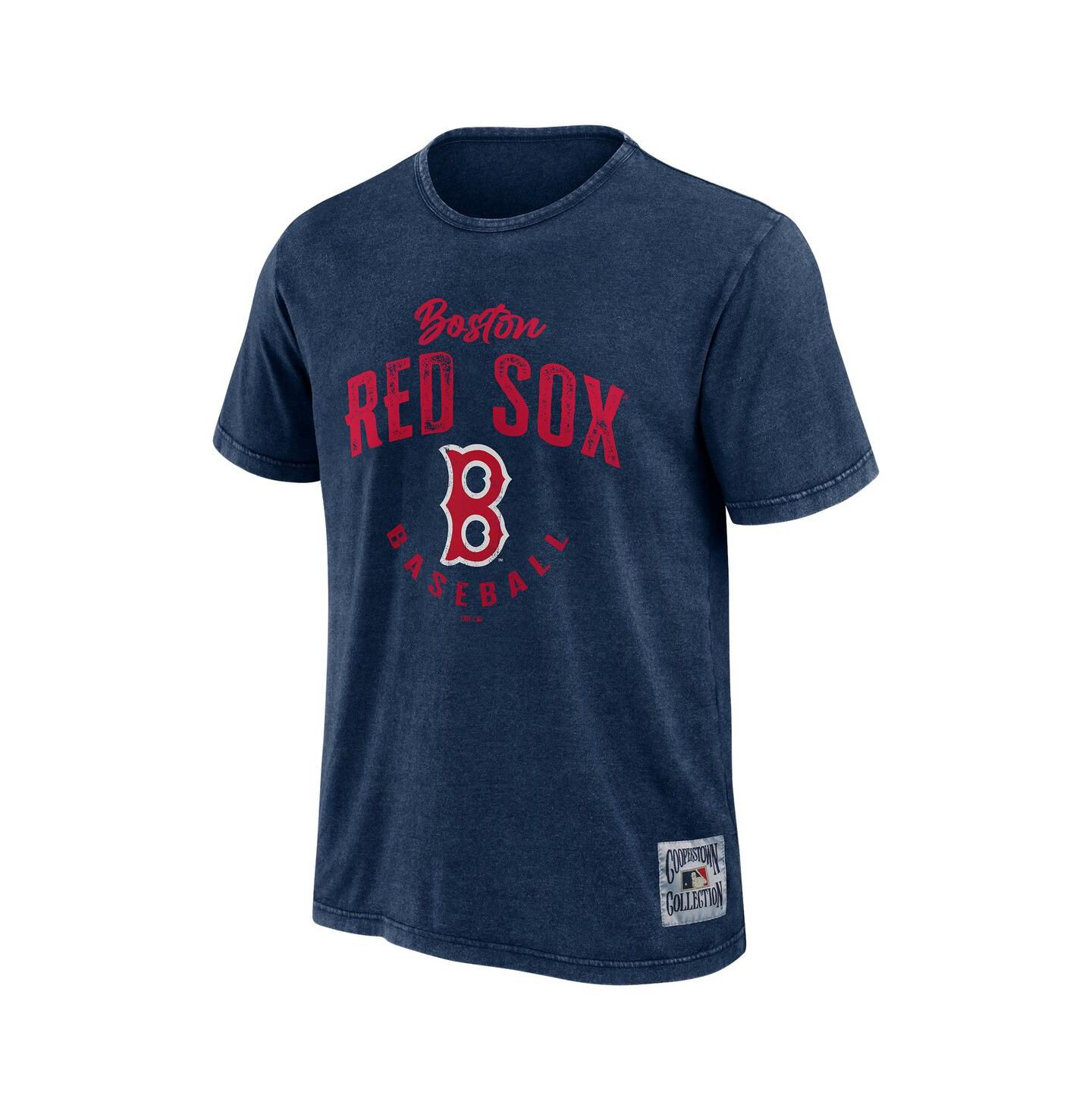 Мужская футболка Fanatics Navy New York Mets Cooperstown Collection Washed — фото 2