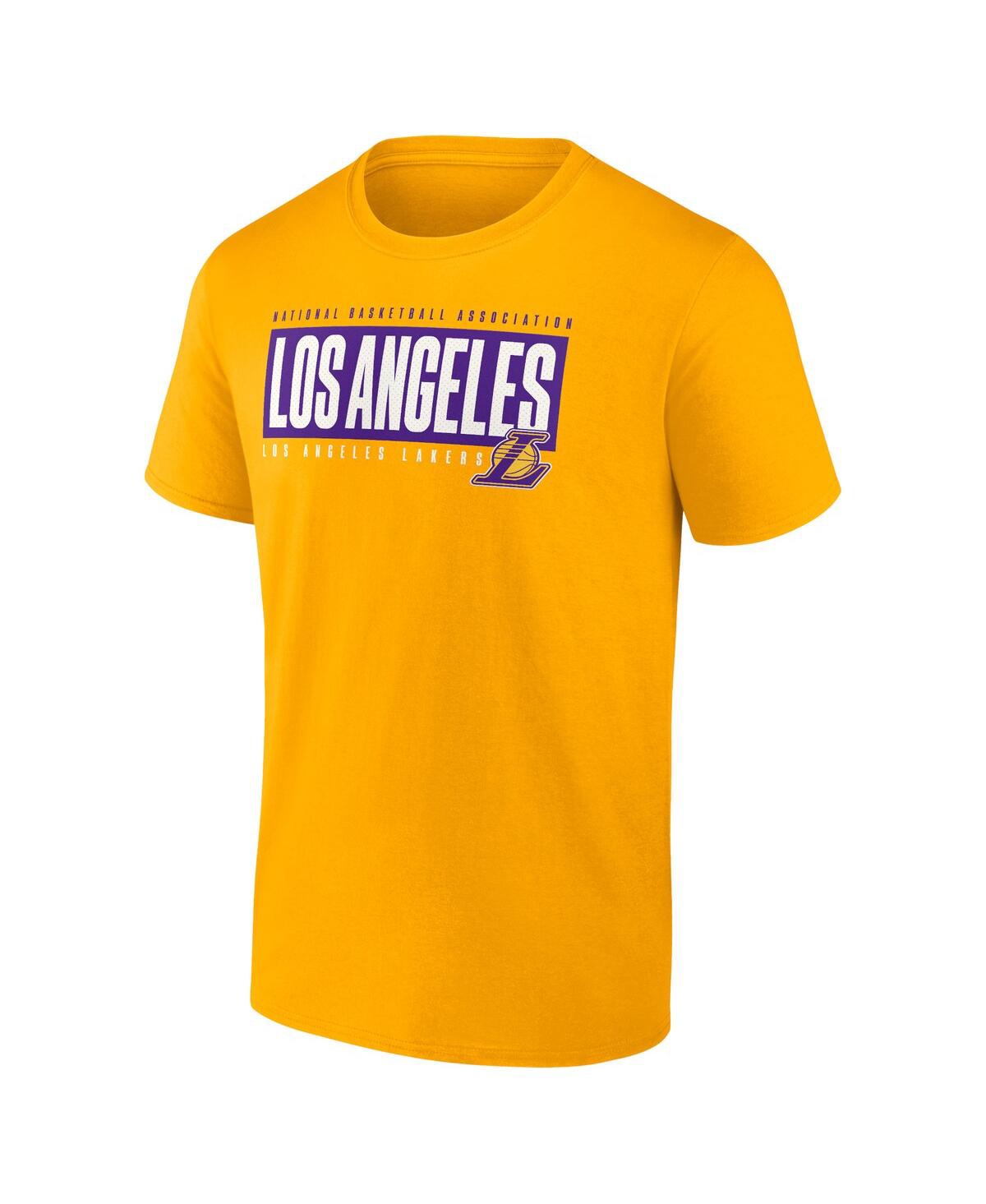 Fanatics Men'sLos Angeles Lakers Box Out T-Shirt - Gold