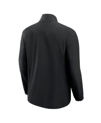 Men's Black San Francisco 49ers Front Office Woven Quarter-Zip Jacket