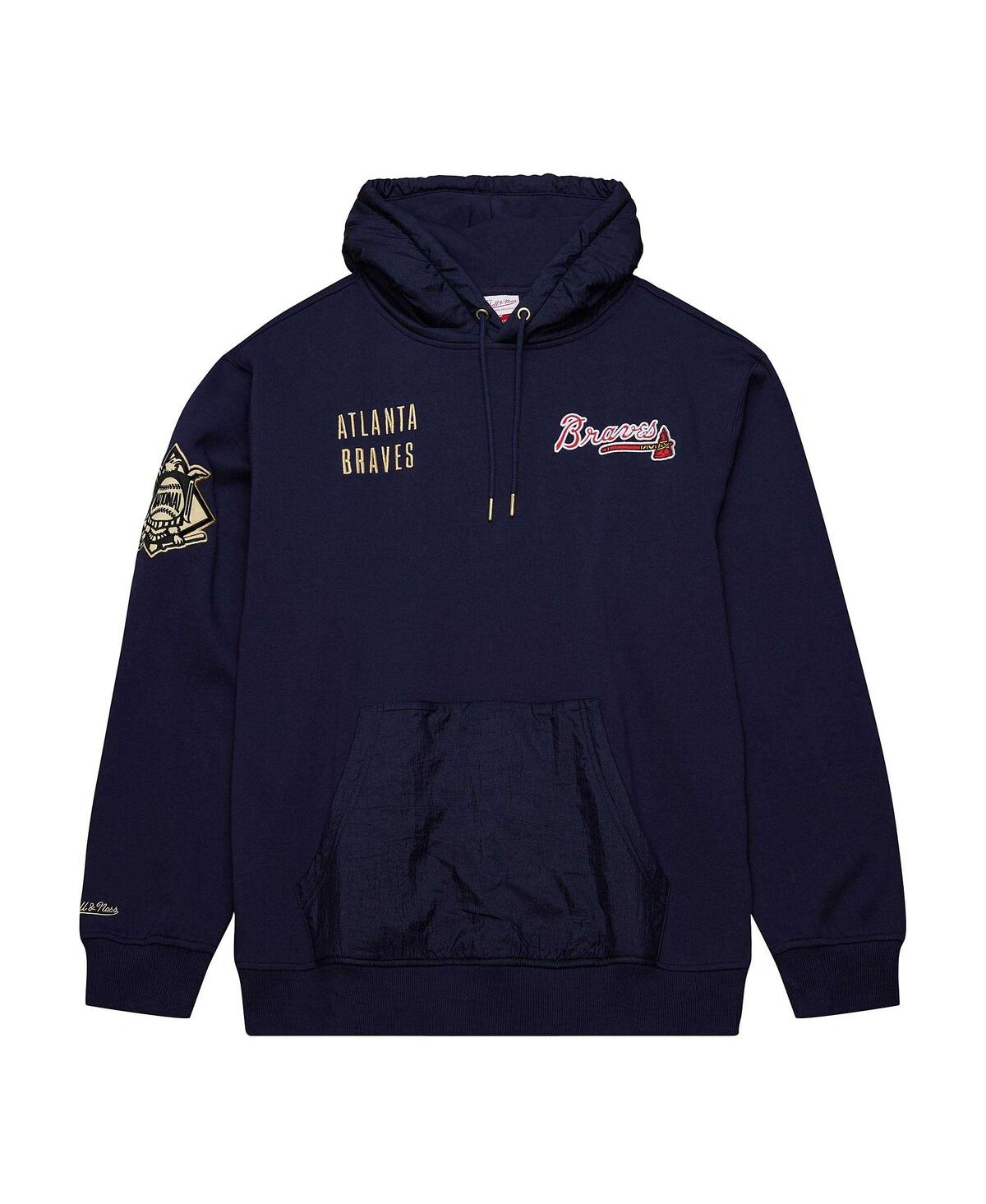 Mitchell & Ness Men's Navy Atlanta Braves Team Og 2.0 Current Logo Pullover Hoodie In Navy
