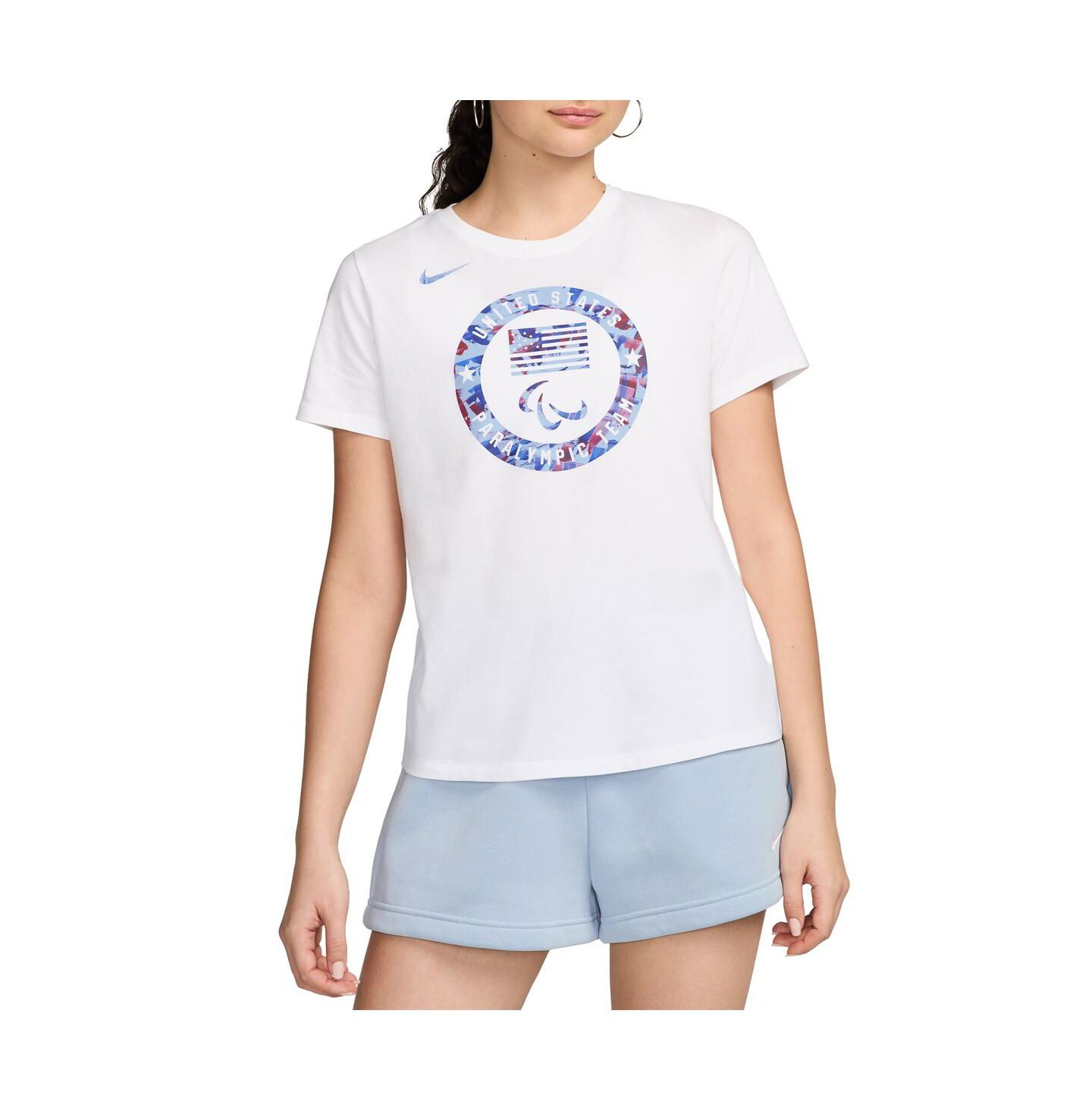 Женская футболка Nike White U.S. Paralympics Puck Club — фото 1