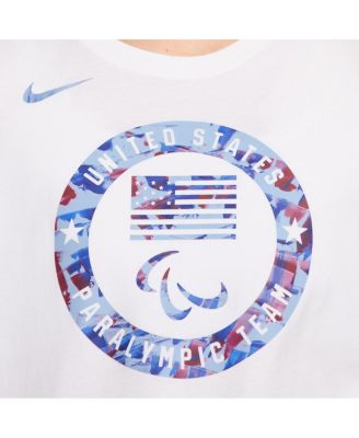 Women's White U.S. Paralympics Puck Club T-Shirt