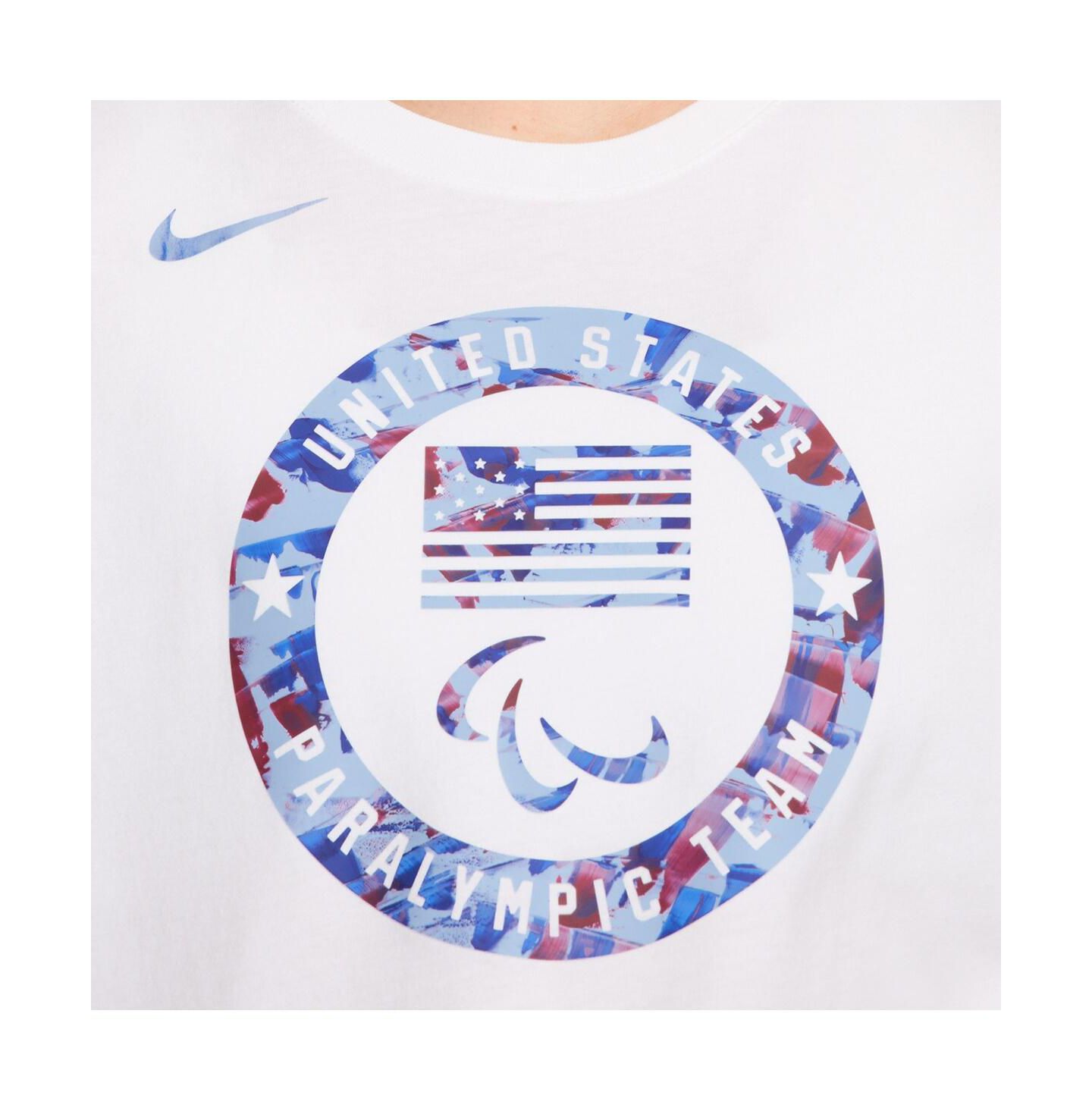 Женская футболка Nike White U.S. Paralympics Puck Club — фото 3