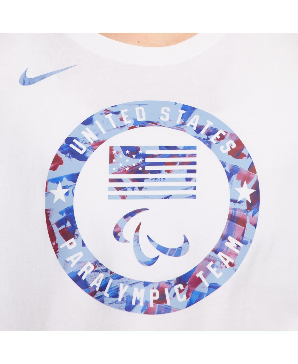 Nike Women's White U.s. Paralympics Puck Club T-shirt In White