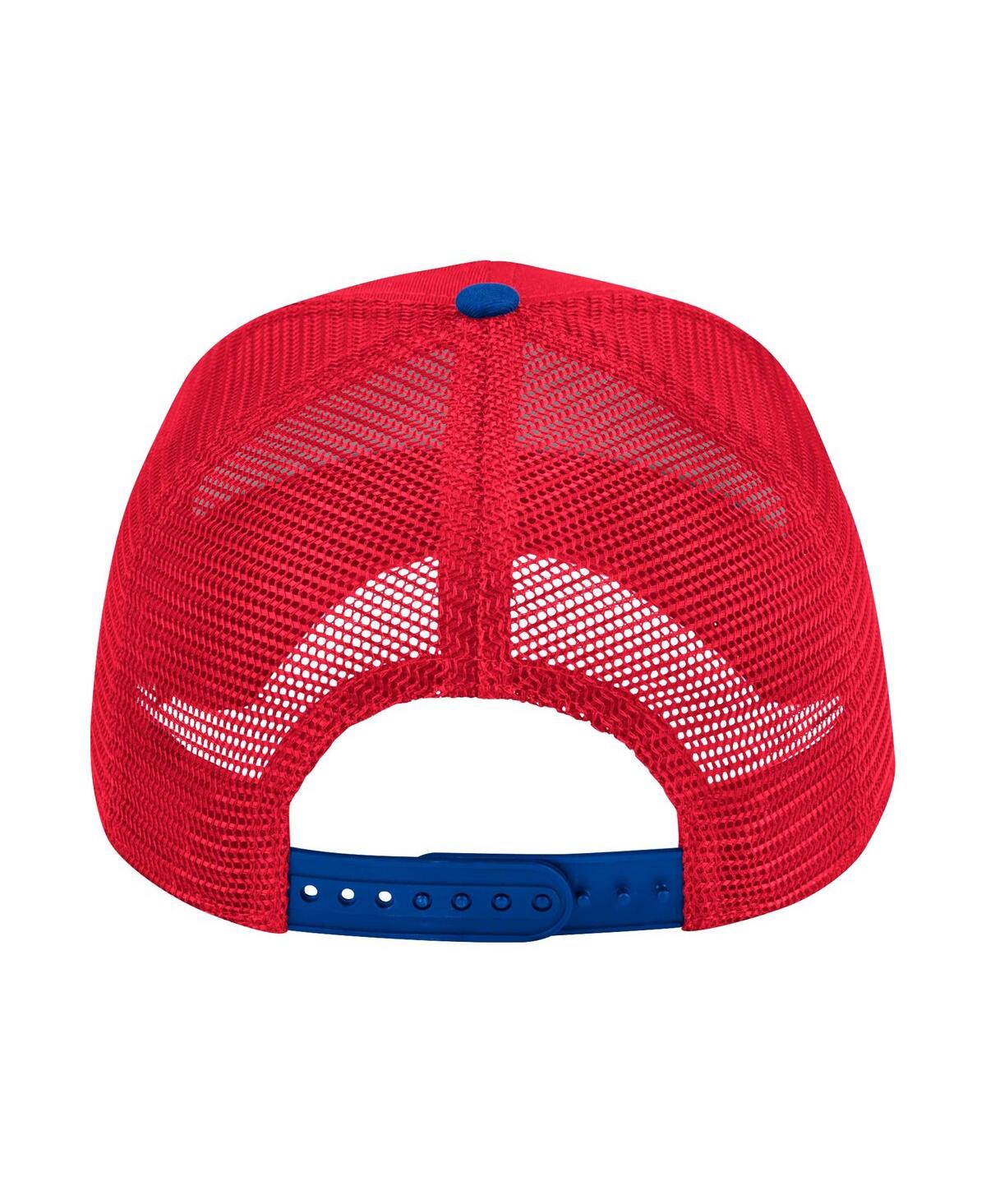 Colosseum Men's Red Smu Mustangs Wyatt Primary Team Trucker Adjustable Hat In Red