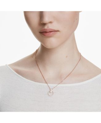 Constella Pendant, Round Cut, White Necklace