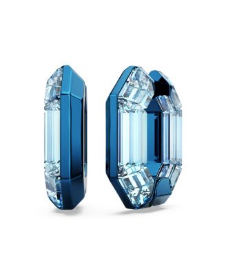 Octagon Shape, Small, Lucent Hoop Earrings