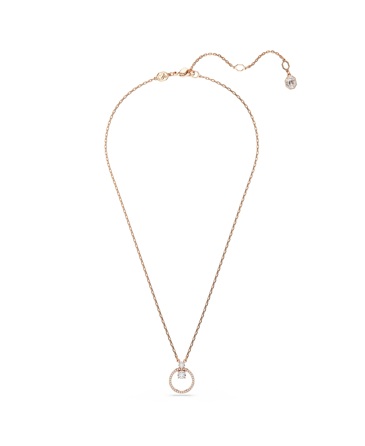 Swarovski Constella Pendant, Round Cut, White Necklace In Rose Gold