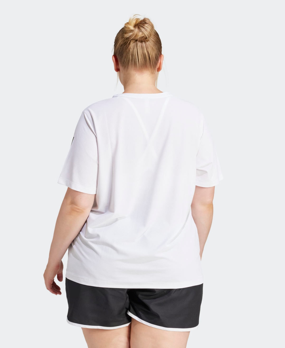 Adidas Originals Plus Size Own The Run Moisture-wicking T-shirt In Black