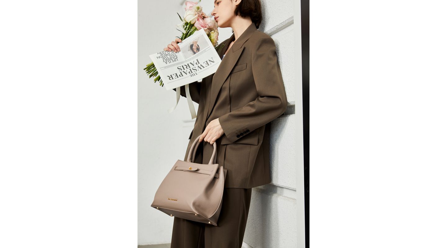 Женская сумка Victoria Hyde London Medium Satchel Handbag, цвет: Бежевый — фото 1
