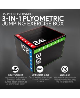 16 Pound Versatile 3 in 1 Plyometric Jumping Exercise Box