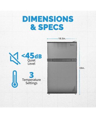 3.1 Cu. Ft. Compact Mini Refrigerator with Freezer