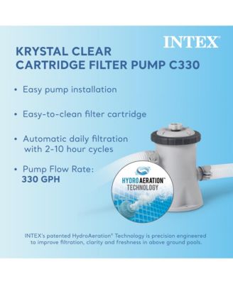 28201EH 10' x 30" Metal Frame Round Above Ground Swimming Pool with Pump