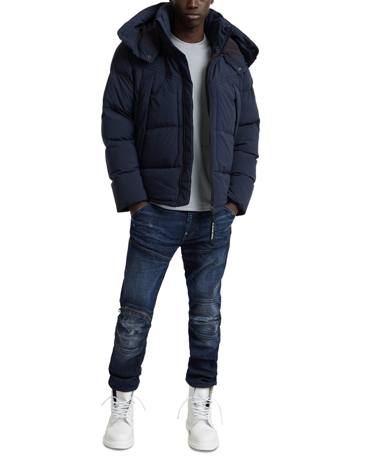 G-Star Raw Men's Elwood Zip-Knee Skinny Jeans, Created for Macy's